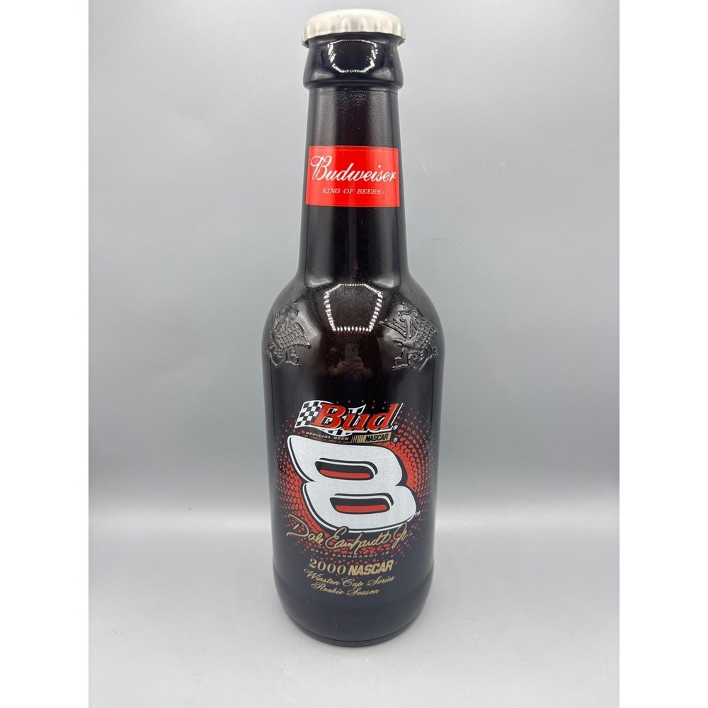 Budweiser Dale Earnhardt Jr 2000 NASCAR Rookie Season 14.5" Glass Bottle #8 Rare